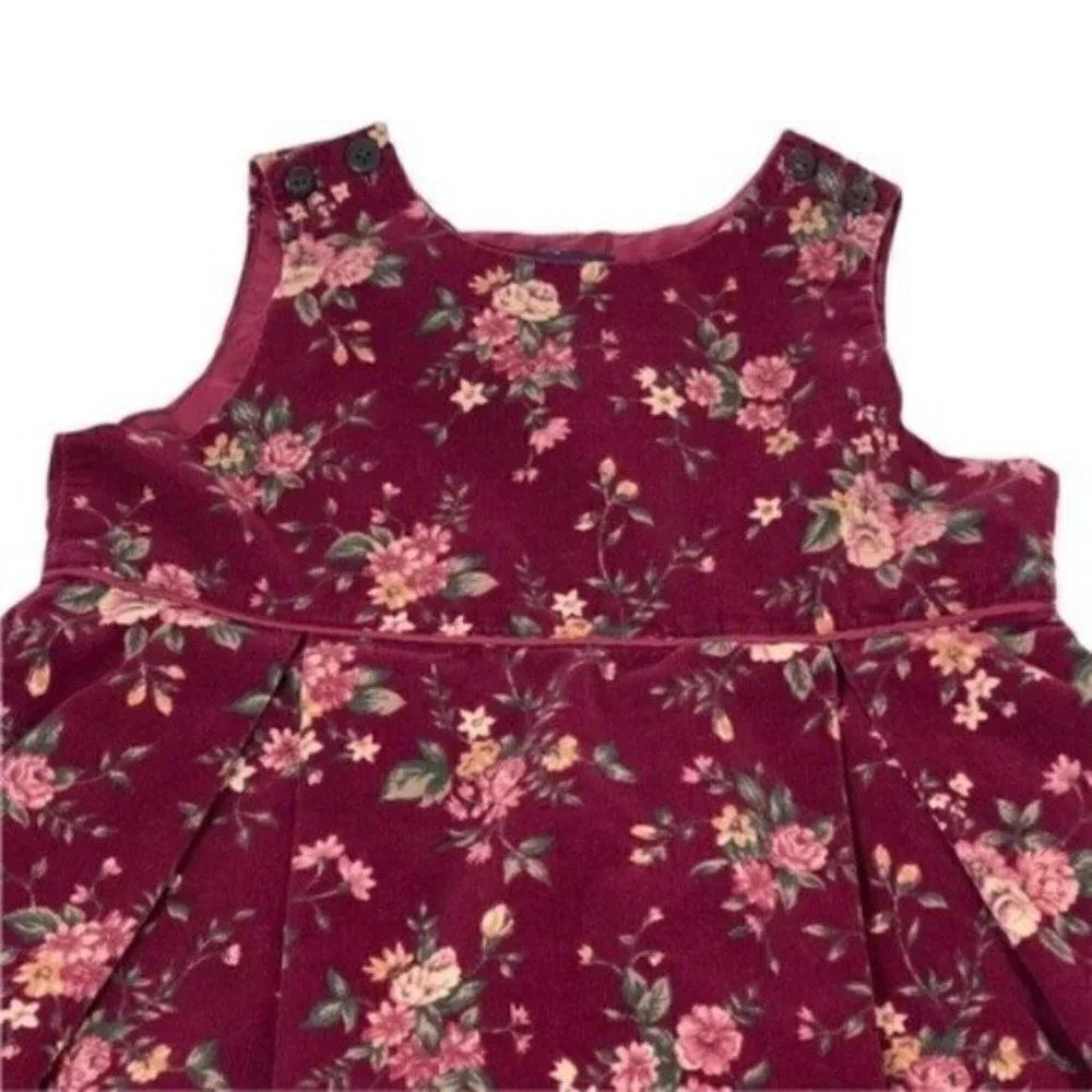 RALPH Lauren floral corduroy sleeveless dress size 3T